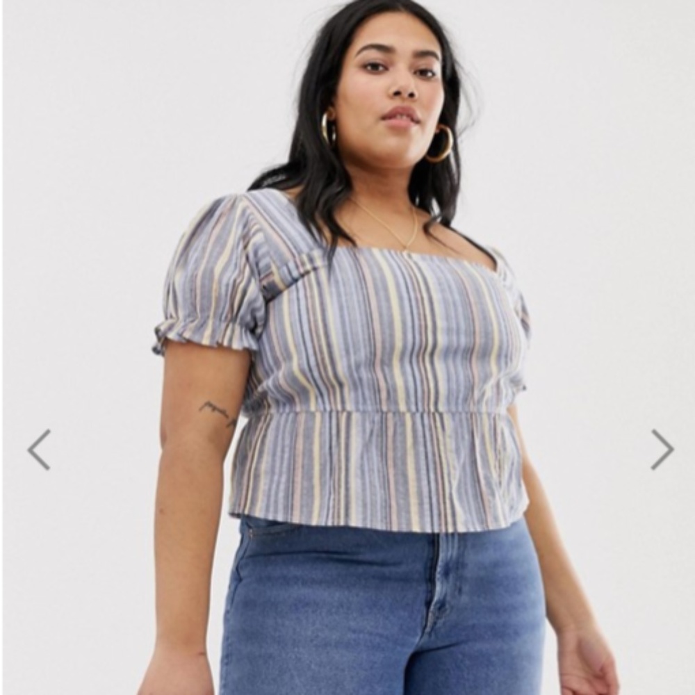 Wild Honey Plus square neck top